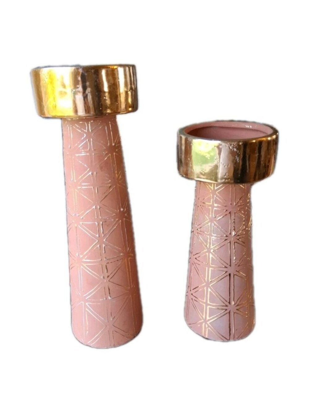 Anthropologie Pillar Candle Holder X 2